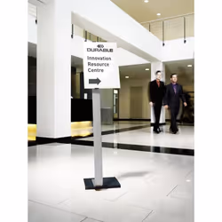 Durable 481323 support de panneau et stand d'information A3 Acrylique Argent - Vue supplémentaire 4