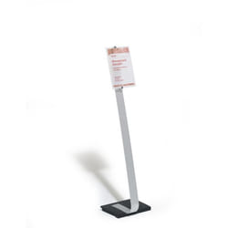 Durable 481823 support de panneau et stand d'information A4 Acrylique Argent