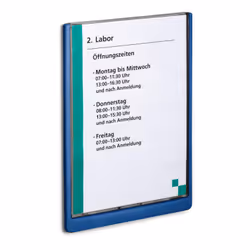 Durable 486707, Support de panneau, A4, Plastique, Bleu, 21 cm, 29,7 cm