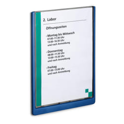 Durable 486707 support de panneau et stand d'information A4 Plastique Bleu