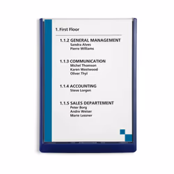 Durable 486707 support de panneau et stand d'information A4 Plastique Bleu