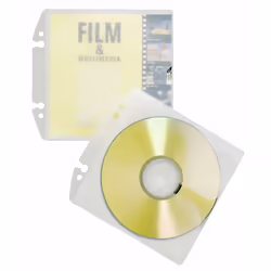 Durable CD/DVD cover easy, Étui avec portefeuille, 2 disques, Transparent, Polypropylène (PP), 80 mm, 10 pièce(s)