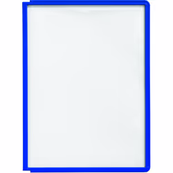 Pochette transparente avec cadre plastique, pour format A4, lot de 10, bleu. Produit livré = monté. Pour format papier = A4.  ...