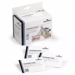 Durable 5785, Chiffons humides de nettoyage d'équipement électronique, Écrans/Plastiques, Blanc, 50 pièce(s)