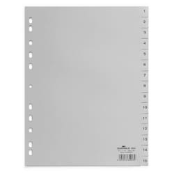 Durable 652410 intercalaire de classement Onglet avec index numérique Polypropylène (PP) Gris