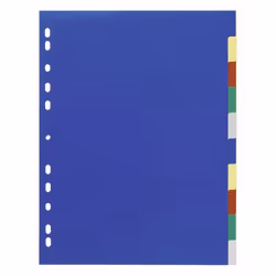 Durable 6747-27, Onglet avec index numérique, Polypropylène (PP), Bleu, Portrait, A4