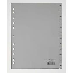 Durable 6507-10 Onglet avec index mensuel Polypropylène (PP) Gris