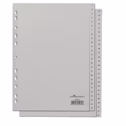 Durable 650410, Onglet avec index numérique, Polypropylène (PP), Gris, Portrait, A4