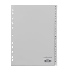 Durable 650810 intercalaire de classement Onglet avec index alphabétique Polypropylène (PP) Gris
