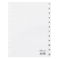 Durable 6112 Onglet avec index numérique Polypropylène (PP) Blanc
