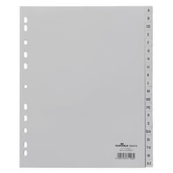 Durable 652010 intercalaire de classement Onglet avec index alphabétique Gris
