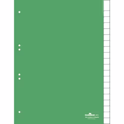 Durable Répertoires avec onglets soudés et avec insertions 20, Onglet avec index vierge, Vert, Portrait, A4, 2, 4, 6, 230 mm
