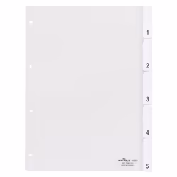 Durable 6820 Onglet avec index numérique Polypropylène (PP) Transparent