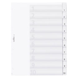 Durable 6821-19 Onglet avec index numérique Transparent