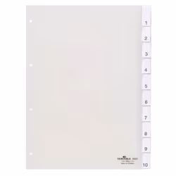 Durable 6821-19 Onglet avec index numérique Transparent