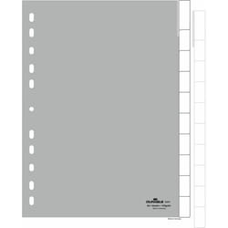 Durable 6441 Onglet avec index vierge Polypropylène (PP) Gris