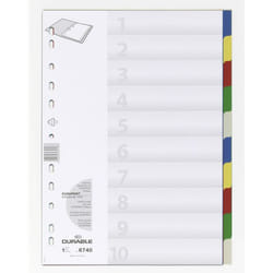 Durable 6740 Onglet avec index vierge Polypropylène (PP) Multicolore