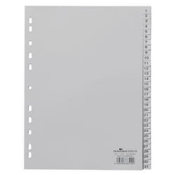 Durable 652310 intercalaire de classement Onglet avec index numérique Polypropylène (PP) Gris