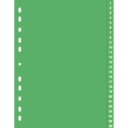 Durable 6157 Onglet avec index numérique Vert