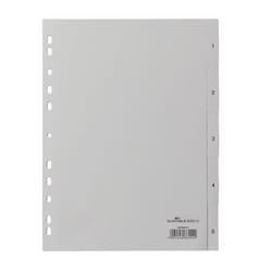 Durable 650510 intercalaire de classement Onglet avec index numérique Polypropylène (PP) Gris