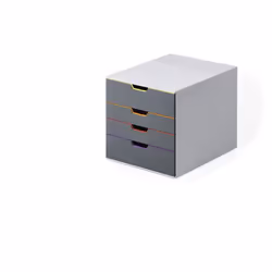 Durable VARICOLOR, 4 tiroir(s), Gris, Plastique, A4, Monochromatique, Multicolore