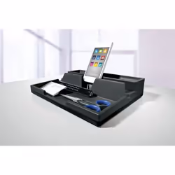 Durable Varicolor module de classement de bureau Plastique, Caoutchouc Charbon de bois