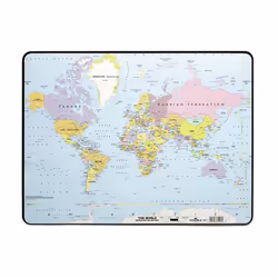 Durable Sous-main avec mappemonde