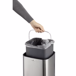 Durable TOUCH 12L Rectangulaire Acier inoxydable Argent, Noir
