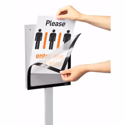 Durable INFO STAND BASIC A4 1 ST 501257 (501257) Stand d'information Métal, Plastique Gris