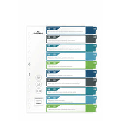 Durable 679527 intercalaire de classement Onglet avec index vierge Polypropylène (PP) Multicolore