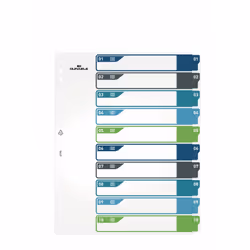 Durable 679527 intercalaire de classement Onglet avec index vierge Polypropylène (PP) Multicolore - Vue supplémentaire 4