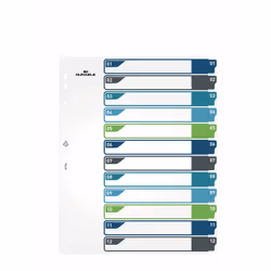 Durable 679627 intercalaire de classement Onglet avec index vierge Polypropylène (PP) Multicolore - Vue supplémentaire 4