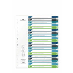 Durable 679727 intercalaire de classement Onglet avec index vierge Polypropylène (PP) Multicolore