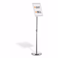 Durable 479823 support de panneau et stand d'information A4 Aluminium, Plastique, Acier Argent