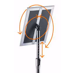 Durable 479823 support de panneau et stand d'information A4 Aluminium, Plastique, Acier Argent - Vue supplémentaire 7