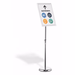 Durable 479923 support de panneau et stand d'information A3 Aluminium, Plastique, Acier Argent