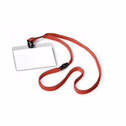 Durable 813903, Badge nominatifs, Paysage, Textile, Rouge, Transparent, 9 cm, 6 cm
