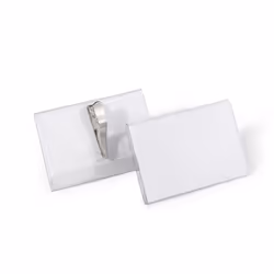 Durable 811119, Badge nominatifs, Paysage, PVC, Transparent, Blanc, Bord, Paquet