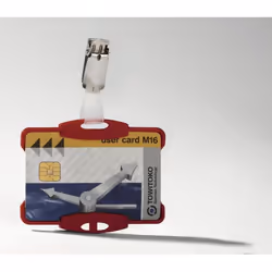 Durable Security Pass Holder, Paysage, Plastique, Rouge, 85 mm, 54 mm, 25 pièce(s)
