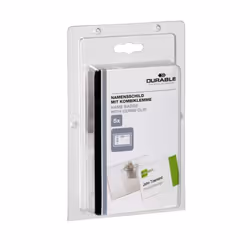 Durable Badge avec pince combi 8101, Transparent, 5 pièce(s)
