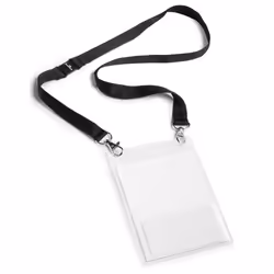 Durable 852501, Badge nominatifs, Portrait, Textile, Noir, Transparent, A6, 88 cm