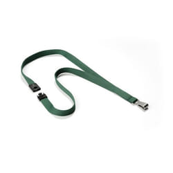 Durable Textile lanyard SOFT COLOUR dark green sangle Porte-badge Métal, Textile Vert