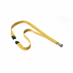 Durable Textile lanyard SOFT COLOUR Ochre, Porte-badge, Métal, Textile, Jaune, 44 cm, 15 mm