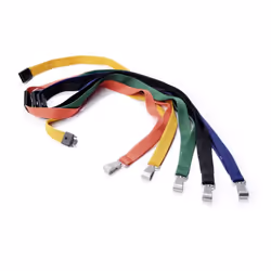Durable Textile lanyard SOFT COLOUR Ochre sangle Porte-badge Métal, Textile Jaune