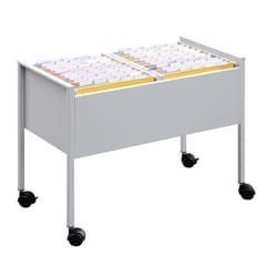Durable 100 Duo Boîte à archives Acier inoxydable Argent
