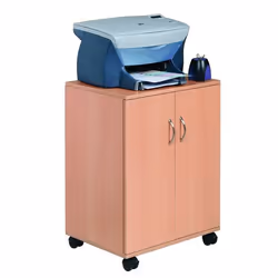 Durable Desserte multifonction en bois 74/53, fermée, Chariot multimedia, Bois, Mélamine, 30 kg, 2 étagères, 4 roue(s)