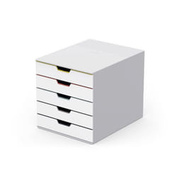 Durable VARICOLOR Mix 5 Boîte à archives Plastique Multicolore, Blanc