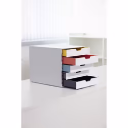 Durable VARICOLOR Mix 5 Boîte à archives Plastique Multicolore, Blanc