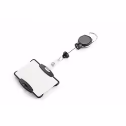 Durable Porte-badge avec enrouleur EXTRA résistant, Badge nominatifs, Paysage/portrait, Métal, Plastique, Chrome, Noir, 60 cm ...