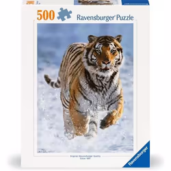 Ravensburger Puzzle 500 p - Tigre dans la neige, 500 pièce(s), 12 an(s)